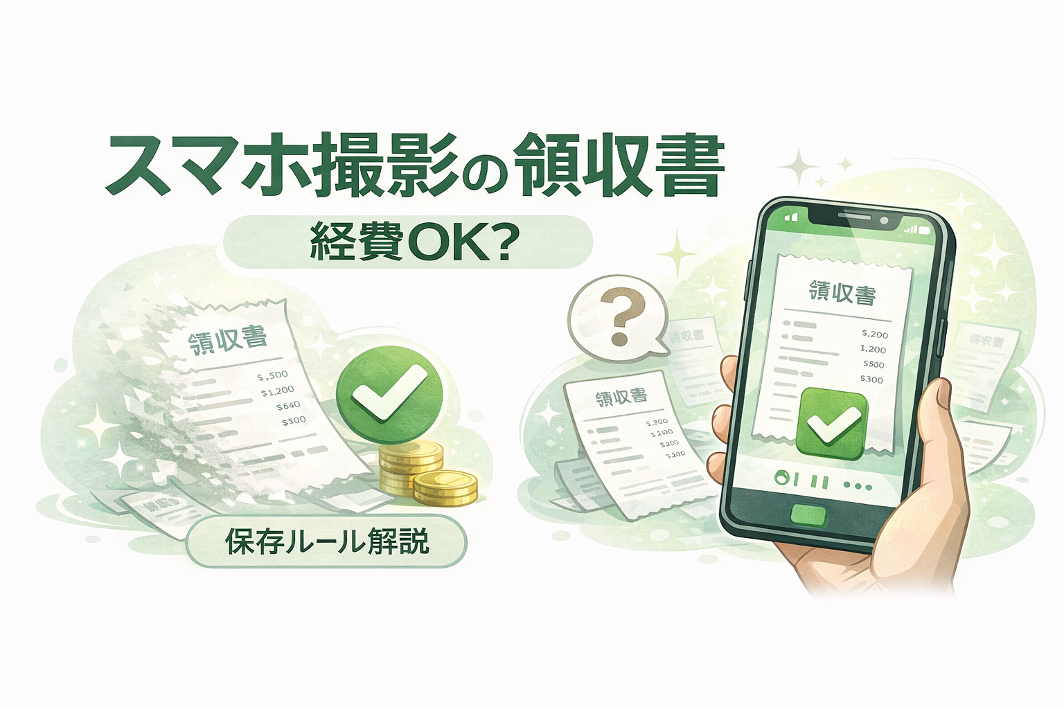 スマホで撮った領収書はどこまで経費として認められる？保存方法を解説