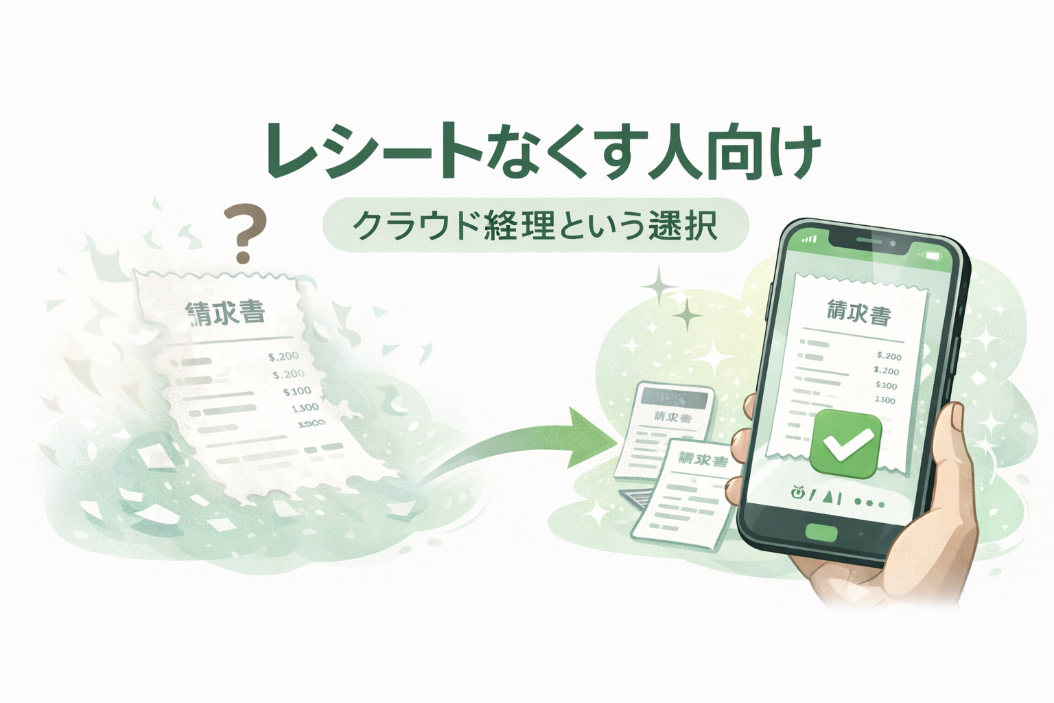 レシートをなくしがちな人ほどクラウド経理に向いている理由