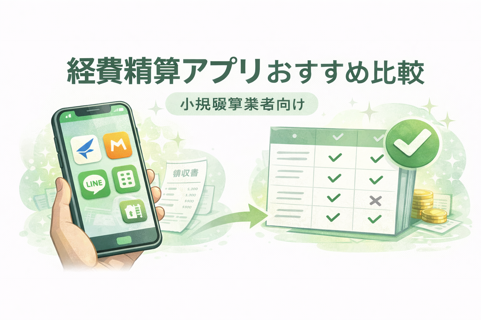 経費精算アプリおすすめ5選｜小規模事業者・フリーランス向けに比較