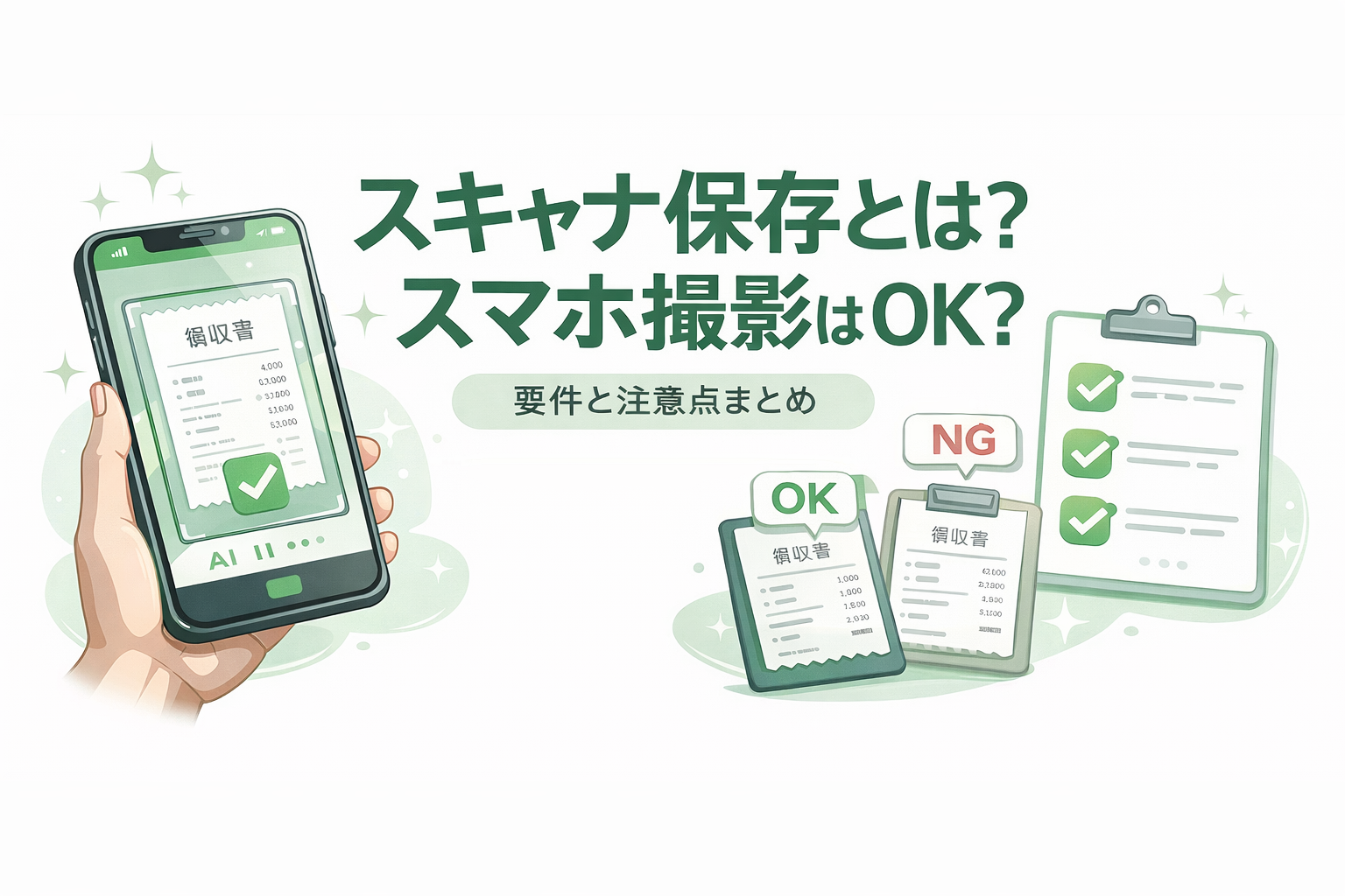 電子帳簿保存法のスキャナ保存とは？スマホ撮影はOK？要件と注意点まとめ